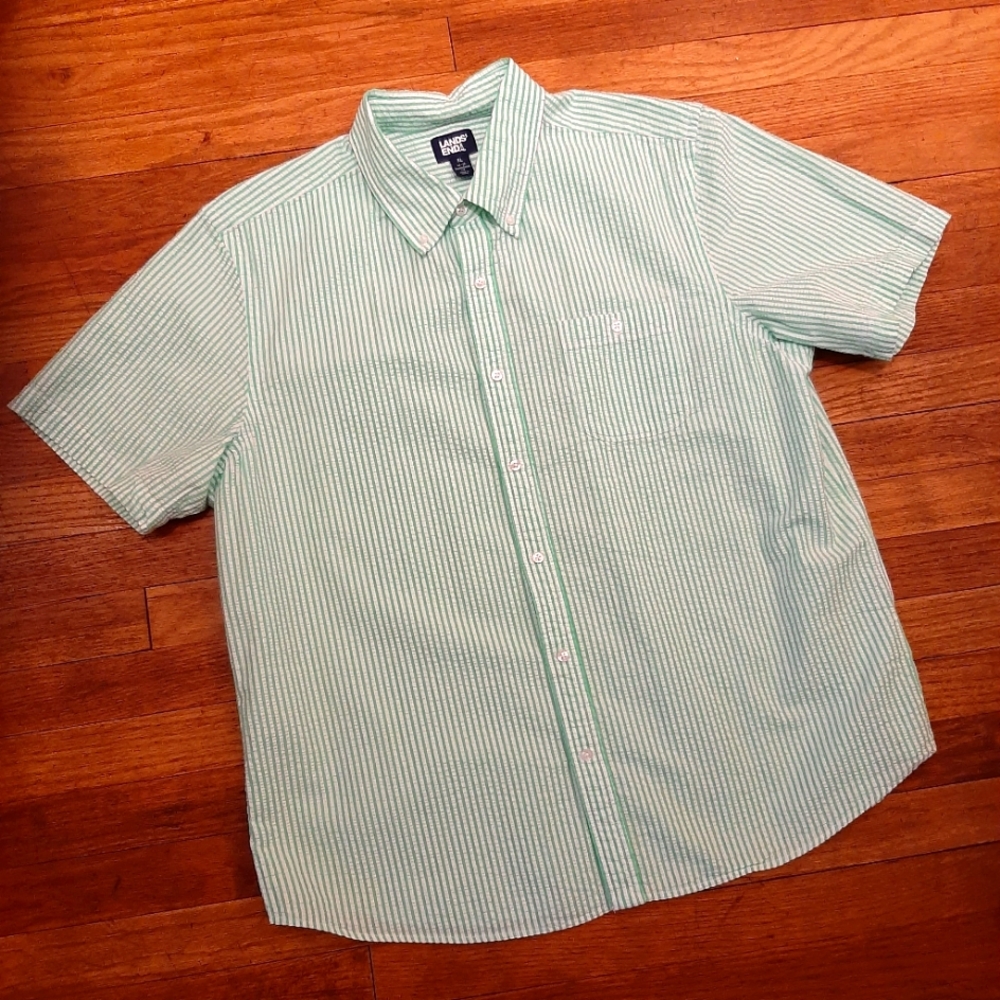 Lands' End seersucker shirt